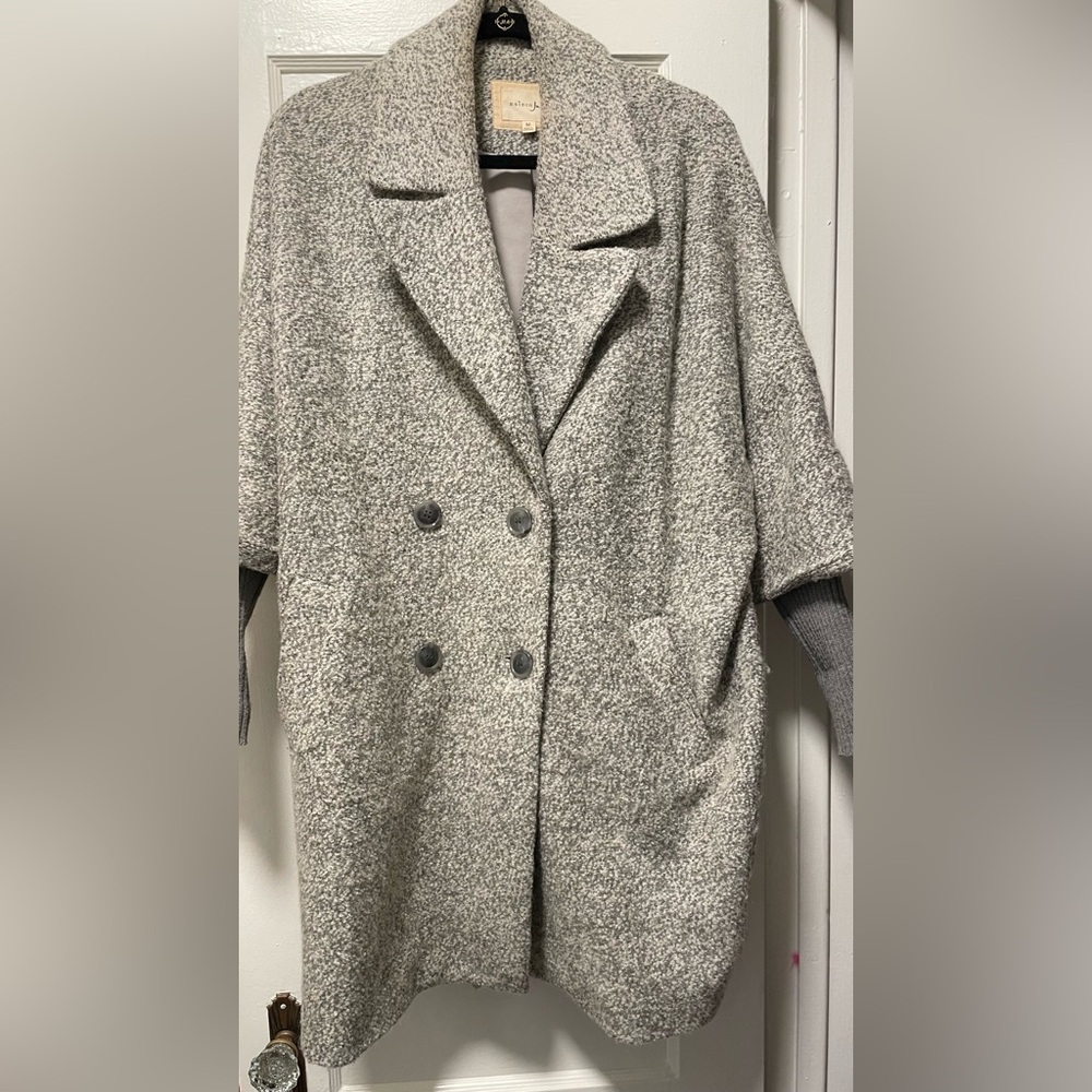 Maison Jules Grey Wool Blend Coat
